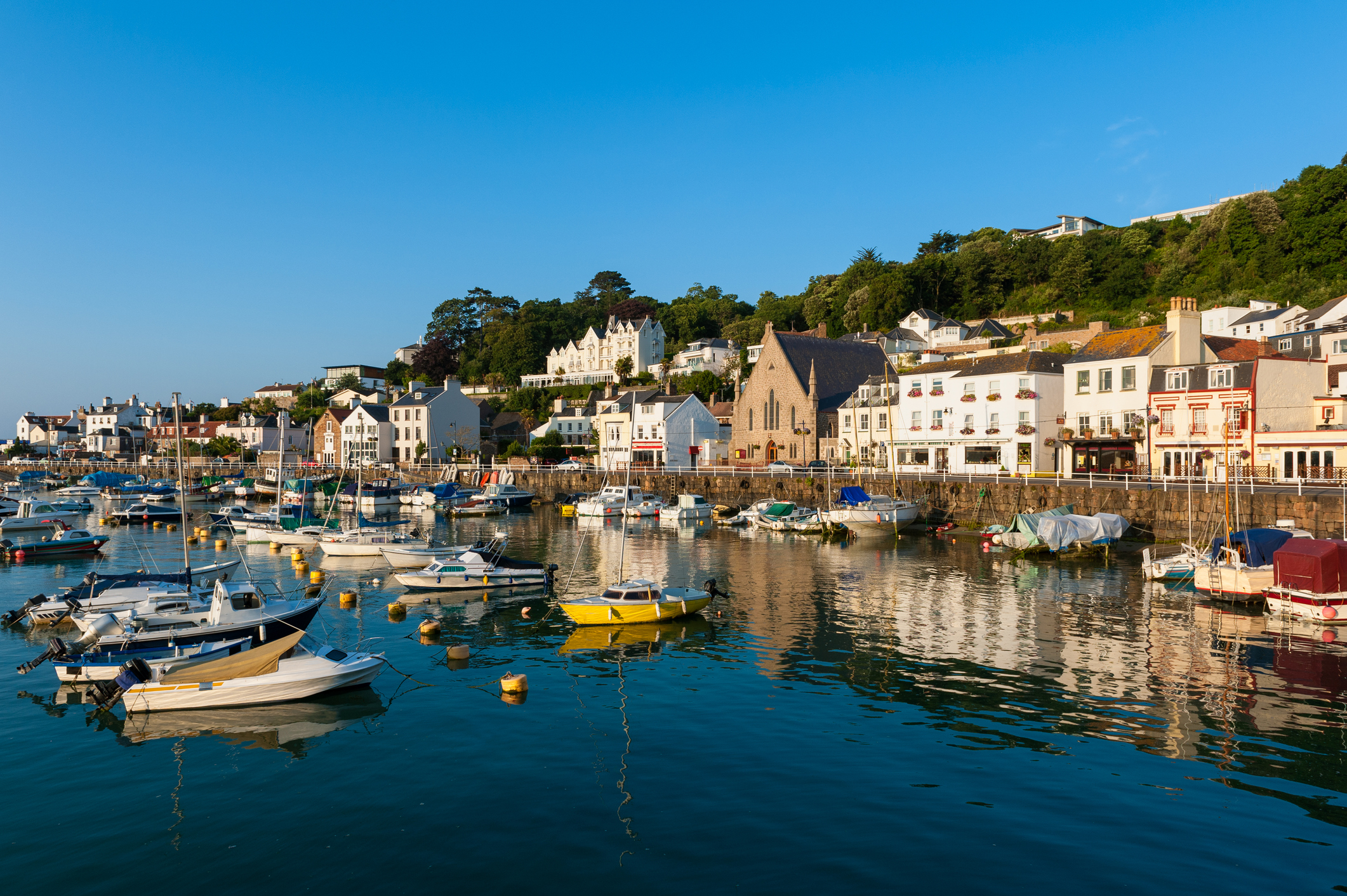 St Aubins Harbour in Jersey